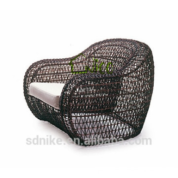 SS- (119) outdoor sintético rattan lazer pátio mobiliário único sofá cadeira